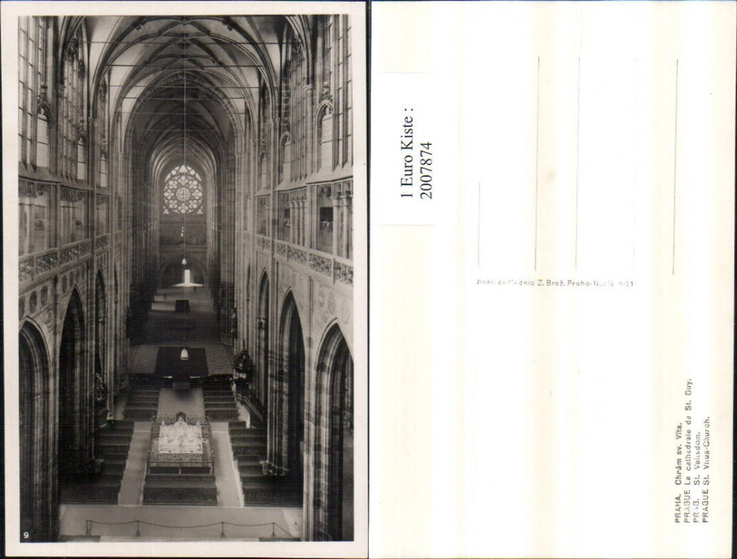 2007874,Praha Prag St. Veitsdom Kirche Innenansicht