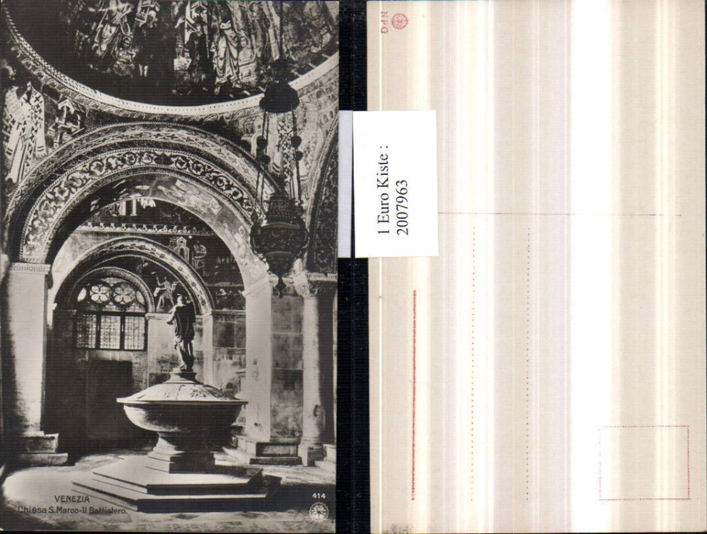 2007963,Venezia Venedig Chiesa S. Marco Il Battistero Kirche Taufbrunnen