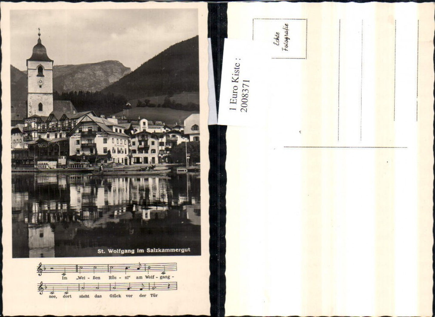 2008371,St. Wolfgang im Salzkammergut Teilansicht m. Weißen Rössl Liedzeile