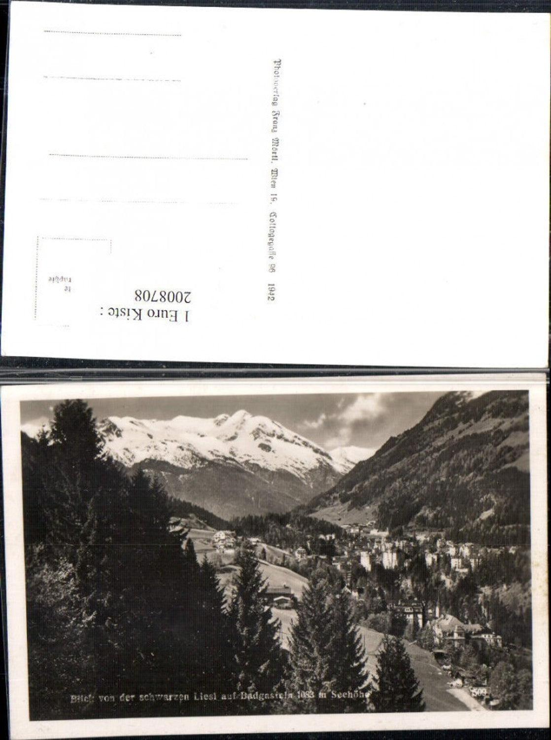 2008708,Blick von d. Schwarzen Liesl auf Badgastein Bad Gastein Totale Bergkulisse