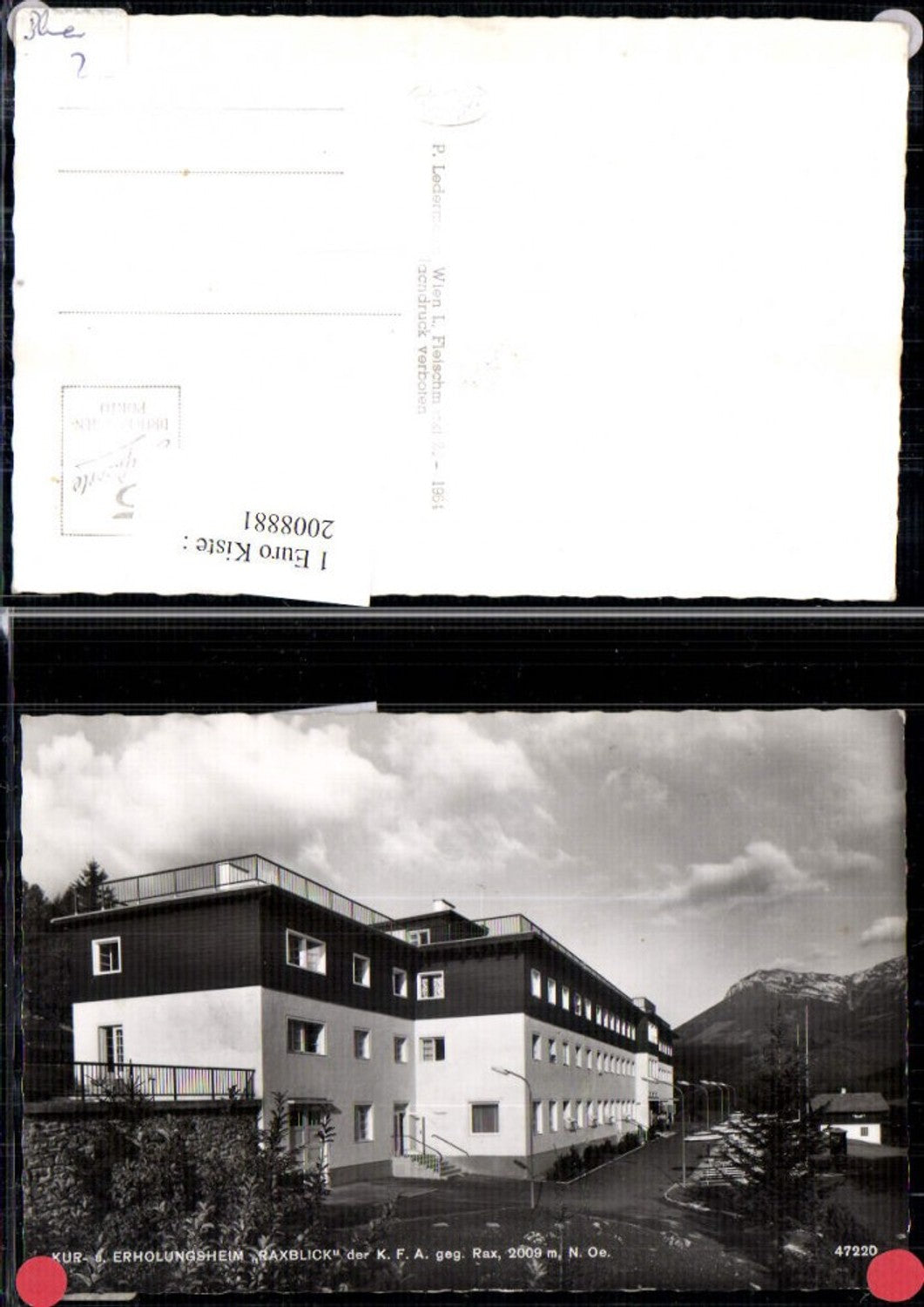 2008881,Kur- u. Erholungsheim Raxblick geg. Rax b. Reichenau