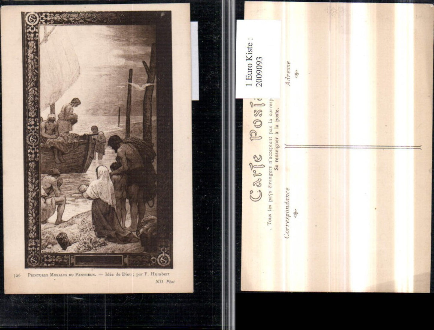 2009093,Künstler AK F. Humbert Peintures murales du Pantheon Frau m. Kind Beten Boot