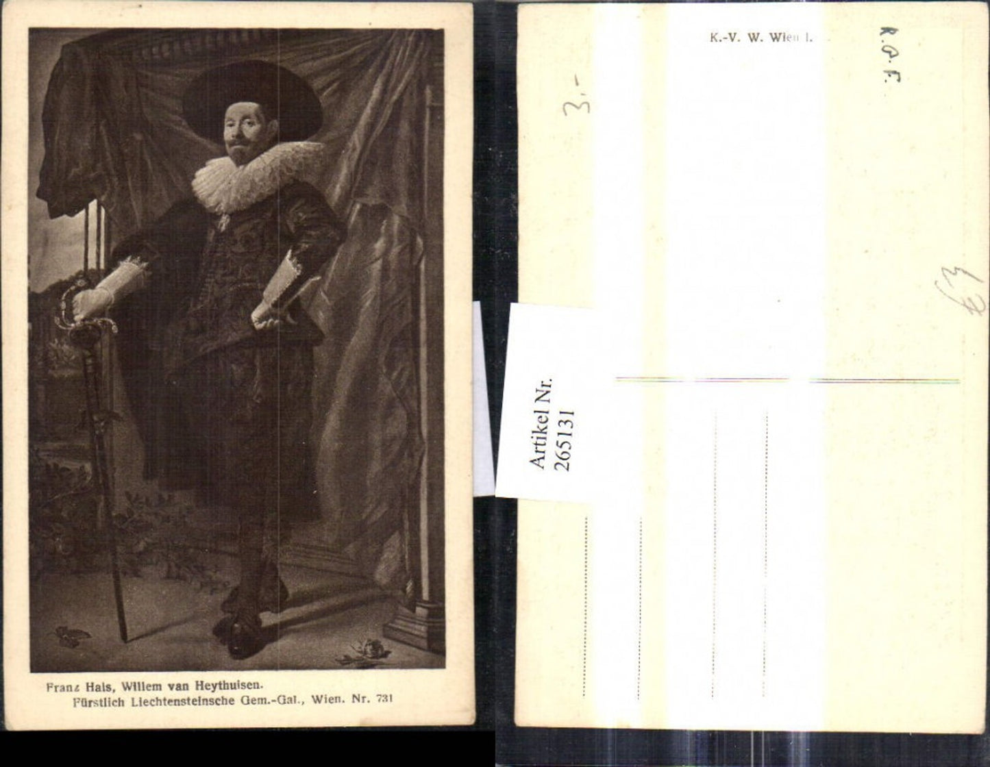 265131,Künstler Ak Franz Hals Willem van Heythuisen Portrait Kunst Wissenschaft