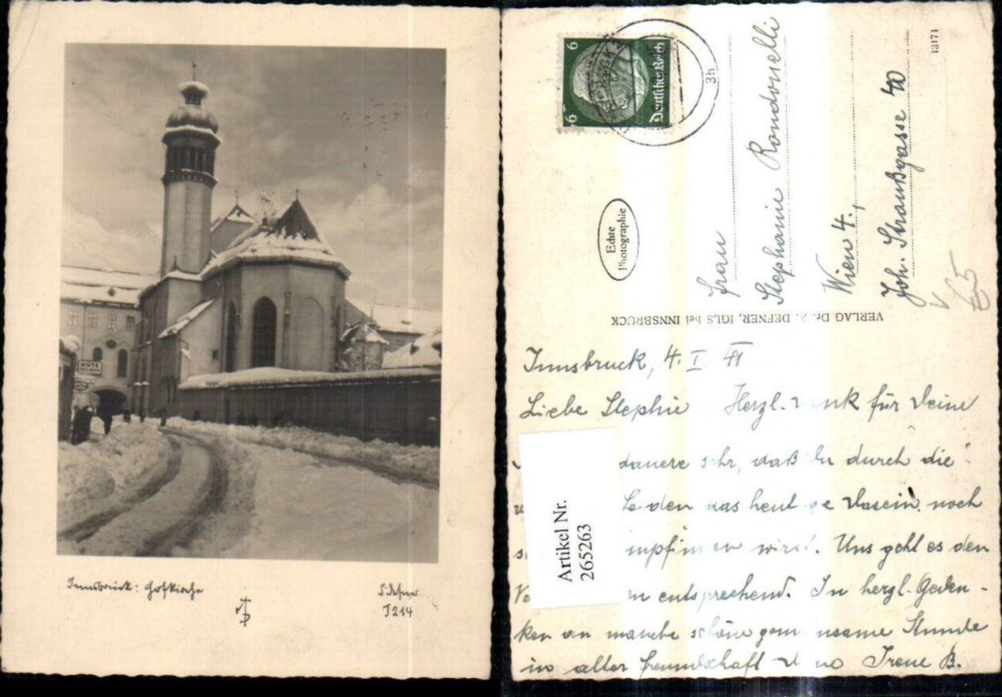 265263,Fotokunst Dr. Defner I 214 Innsbruck Hofkirche Winteransicht