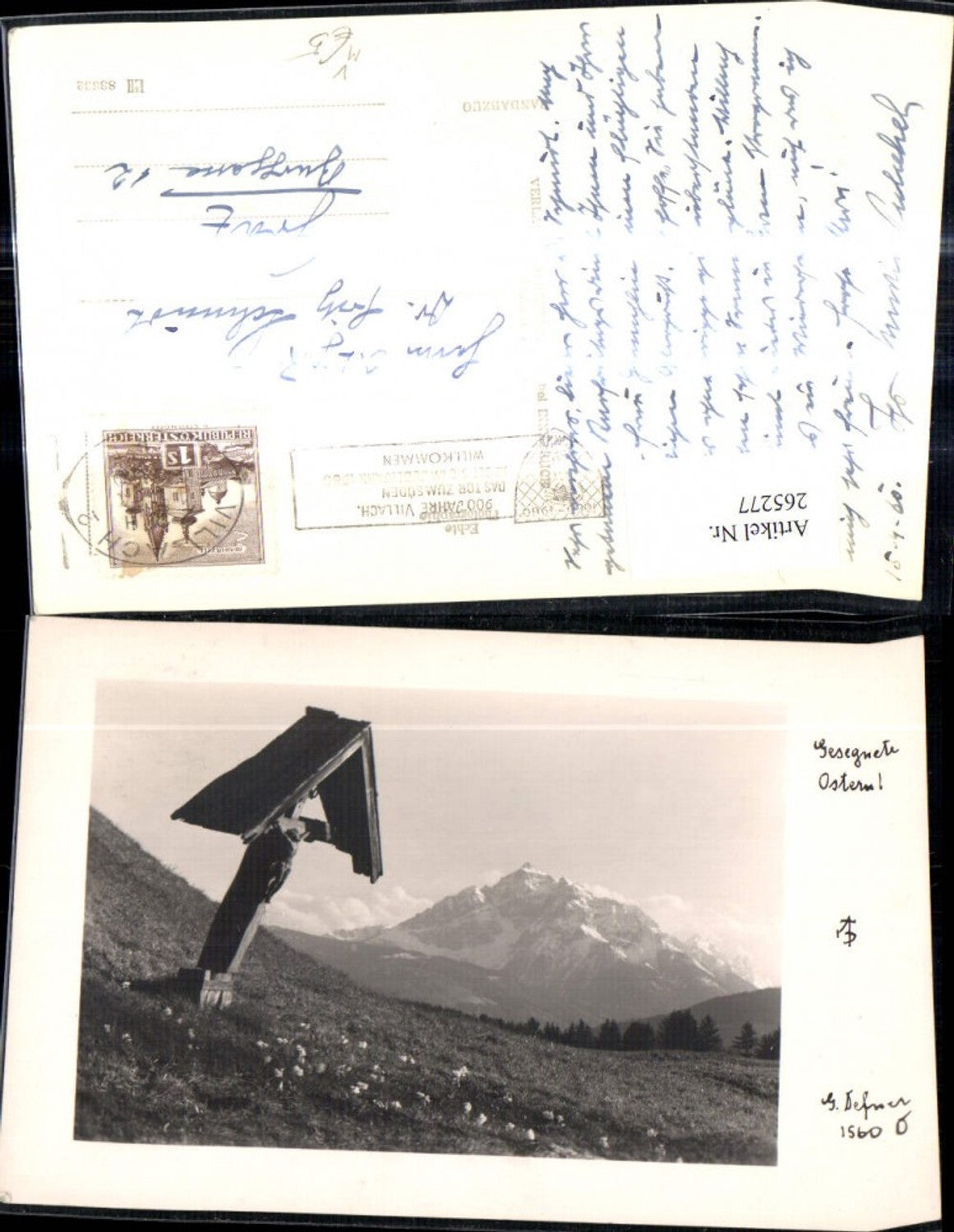 265277,Photographic art Dr. Defner 1560 O Marterl Wayside cross Mountain scenery Landscape Easter