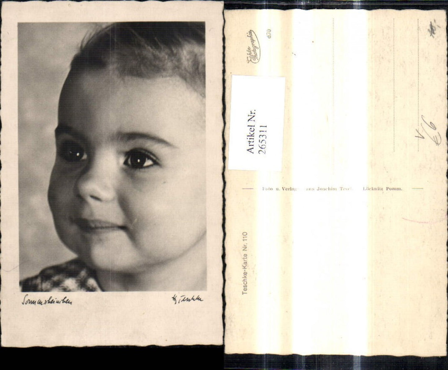 265311,Fotokunst Hans Joachim Teschke 110 Sonnenschein Kind Portrait