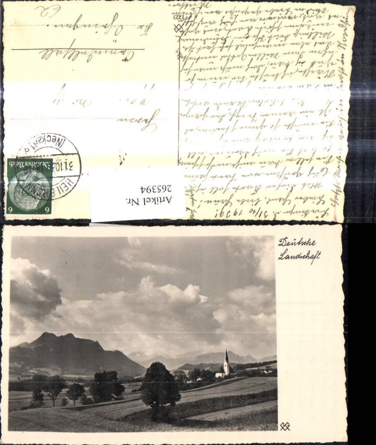265394,Fotokunst Deutsche Landschaft Dorf Kirche