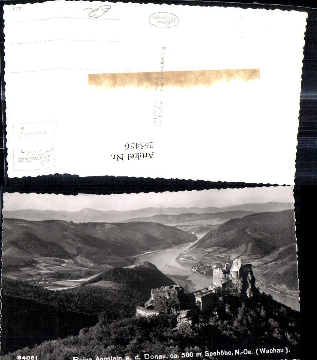 265456,Foto Ak Schloss Burg Ruine Aggstein a. d. Donau Wachau