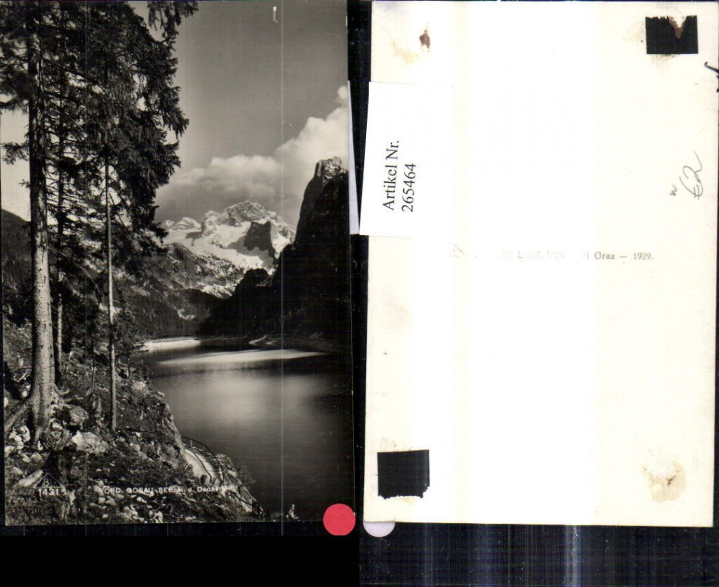 265464,Foto Ak Vorderer Gosausee m. d. Dachstein Gosau