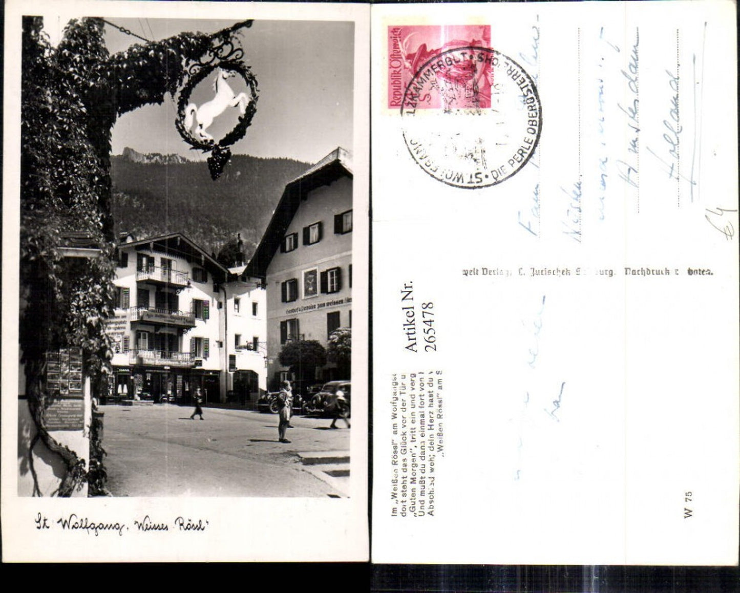 265478,Foto Ak St Wolfgang a. Wolfgangsee Weisses Rössl Landungsplatz