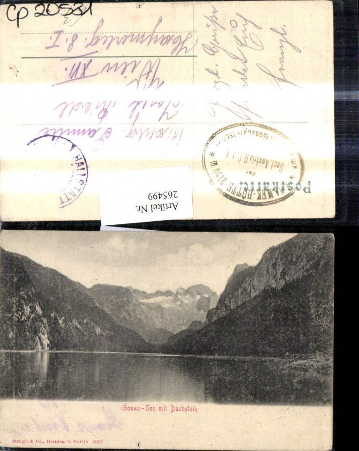 265499,Gosausee m. Dachstein Gosau pub Stengel Co 2609