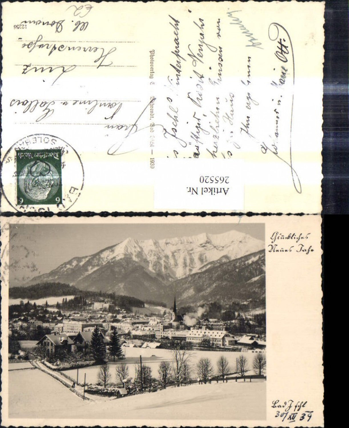 265520,Foto Ak Bad Ischl Winteransicht