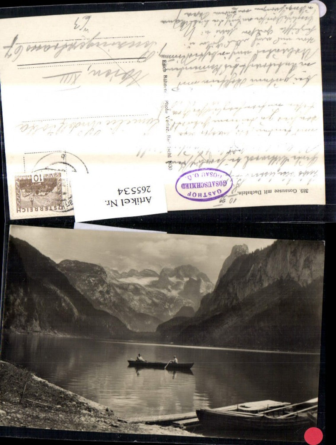 265534,Gosausee m. Dachstein Gosau Ruderboot Boot
