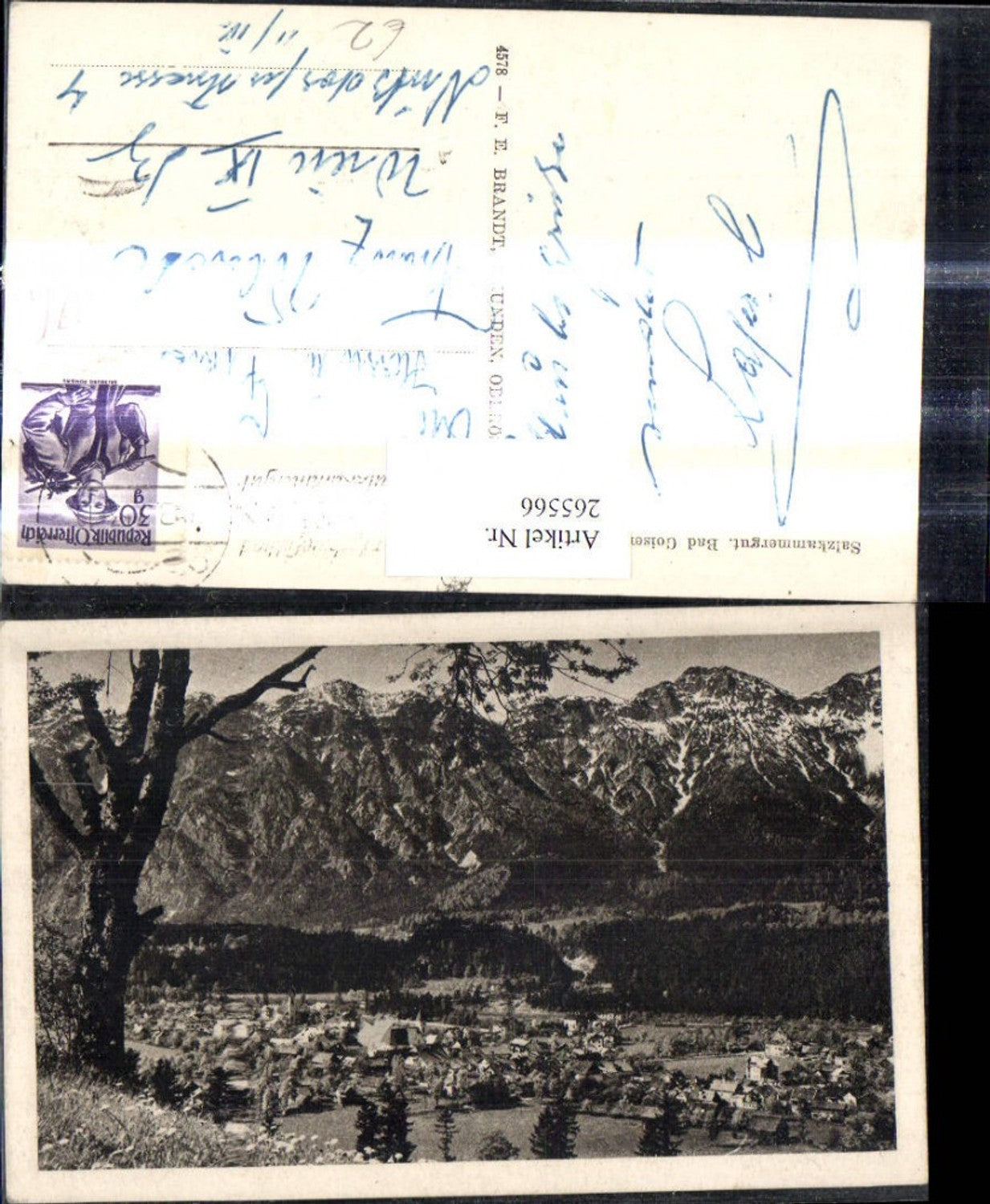 265566,Bad Goisern Salzkammergut pub F. E. Brandt 4578