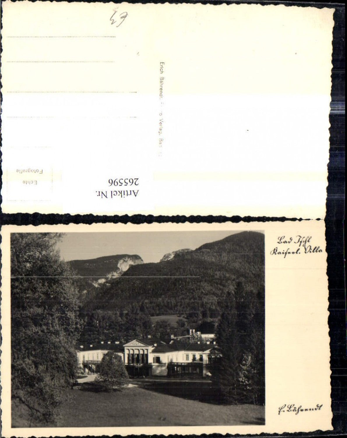 265596,Foto Ak Bad Ischl Kaiserliche Villa Kaiservilla