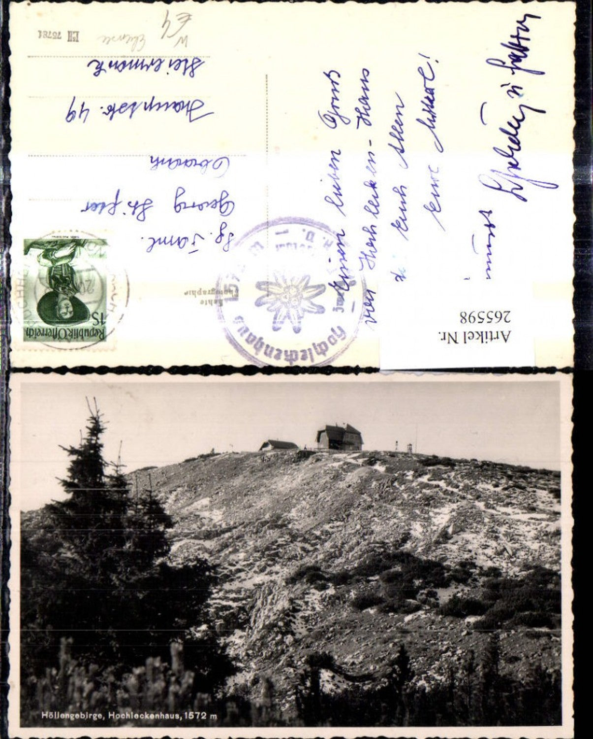 265598,Foto Ak Höllengebirge Hochleckenhaus Ebensee