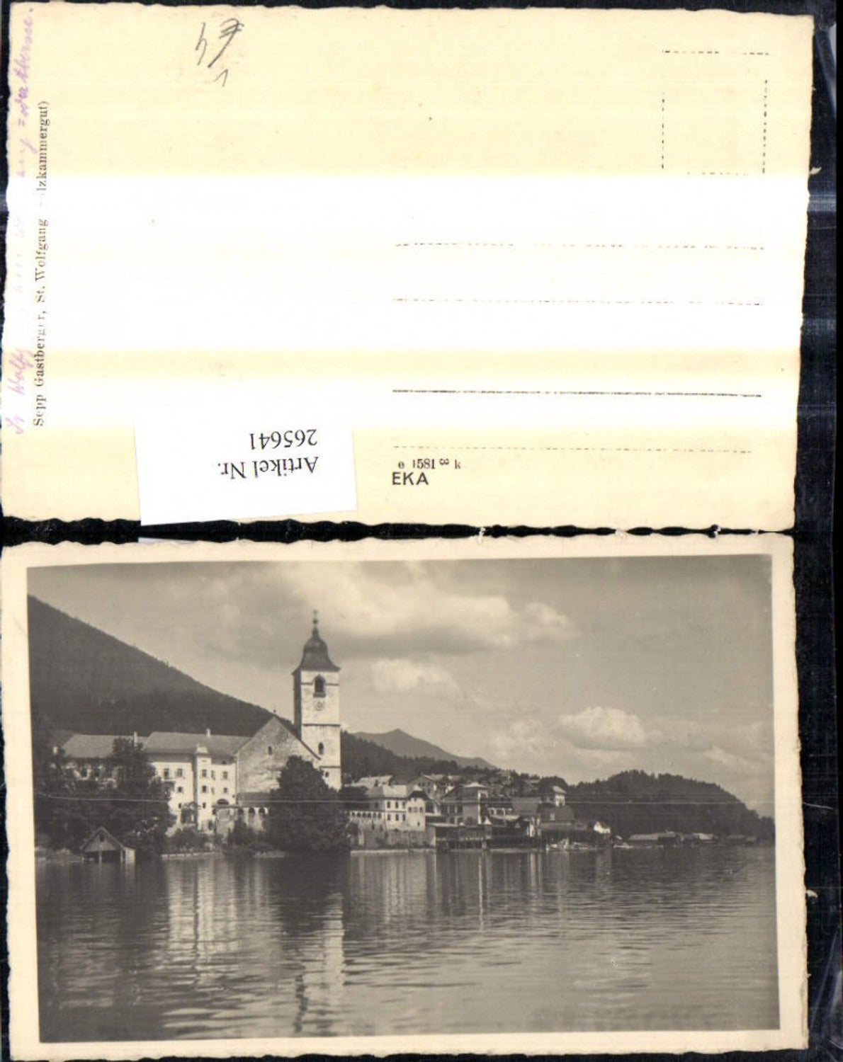265641,Foto Ak St Wolfgang a.Wolfgangsee Salzkammergut v. See gesehen pub Sepp Gerstberger