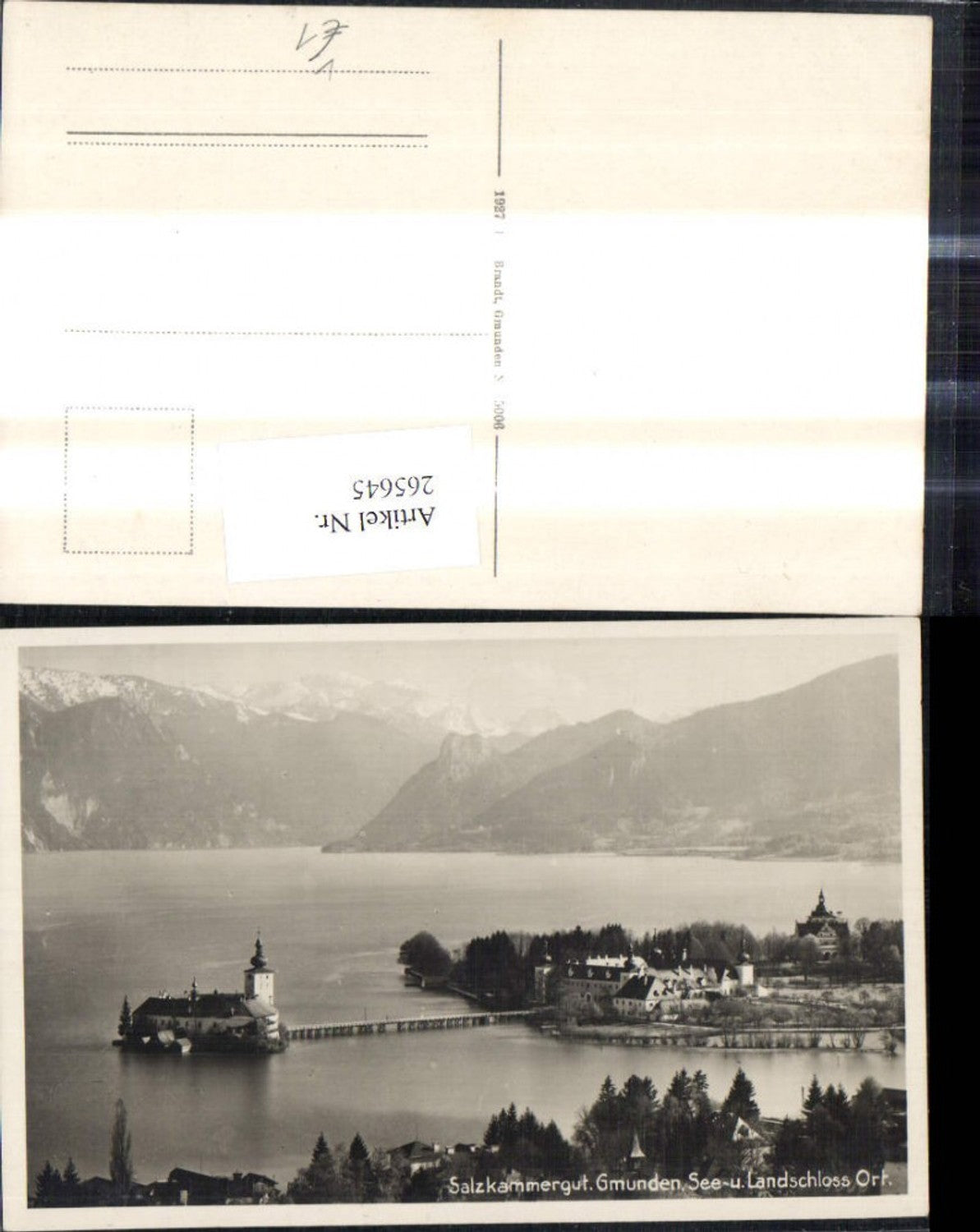 265645,Gmunden m. Schloss Orth Salzkammergut pub F. E. Brandt 5006