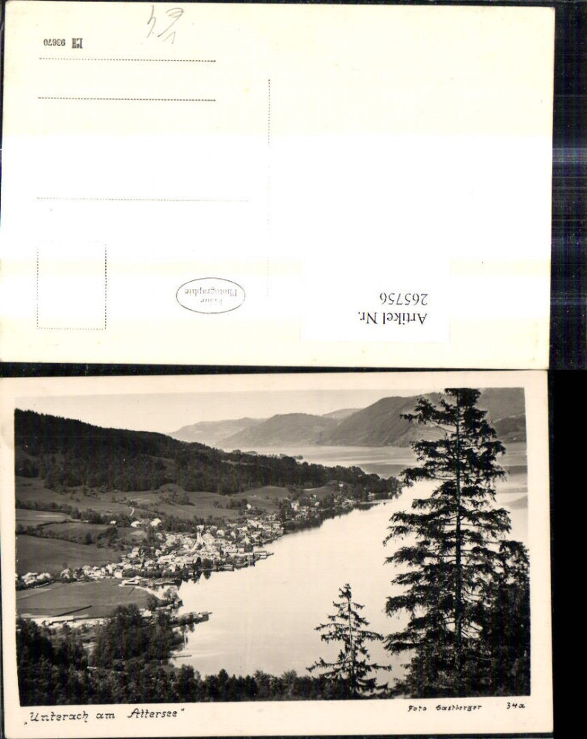 265756,Foto Ak Unterach a. Attersee pub Photo Gastberger 34a