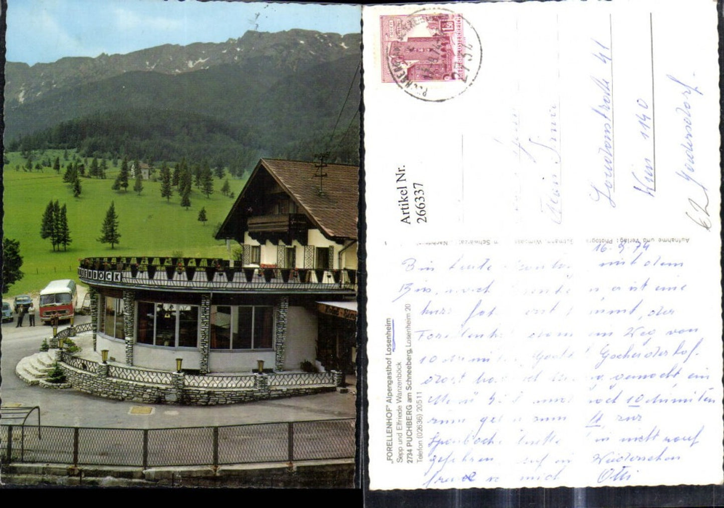 266337,Puchberg a. Schneeberg Forellenhof Alpengasthof Losenheim