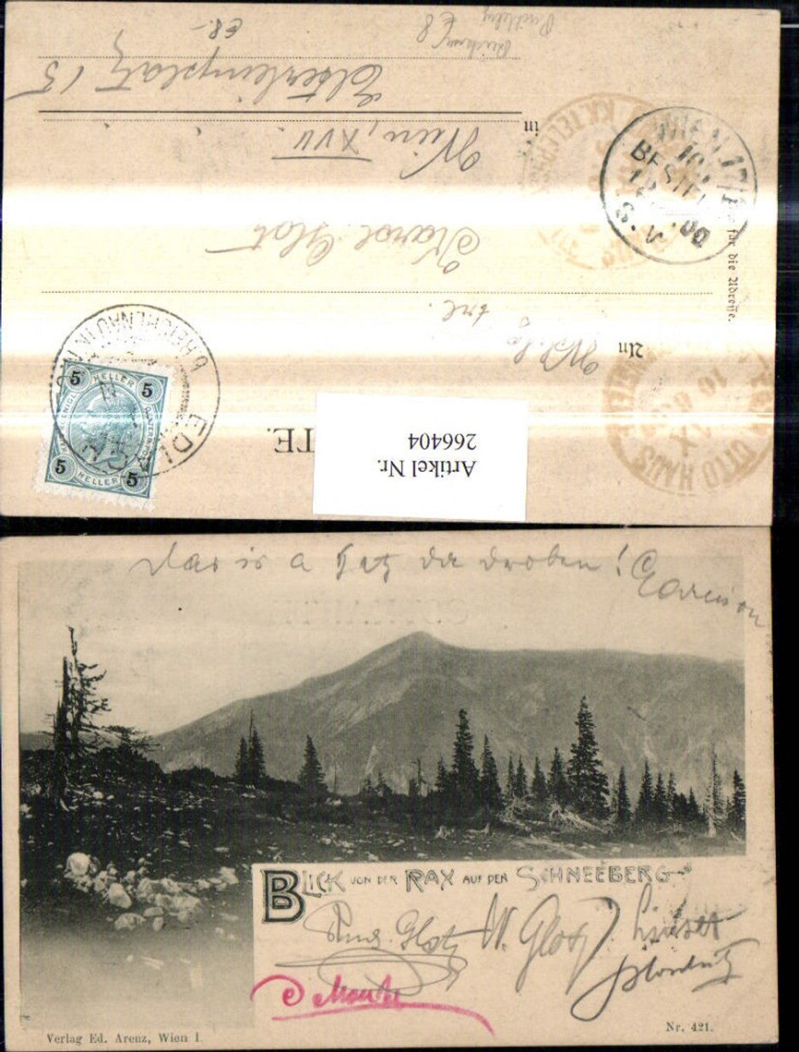 266404,Blick v. d. Rax a. d. Schneeberg Reichenau Puchberg