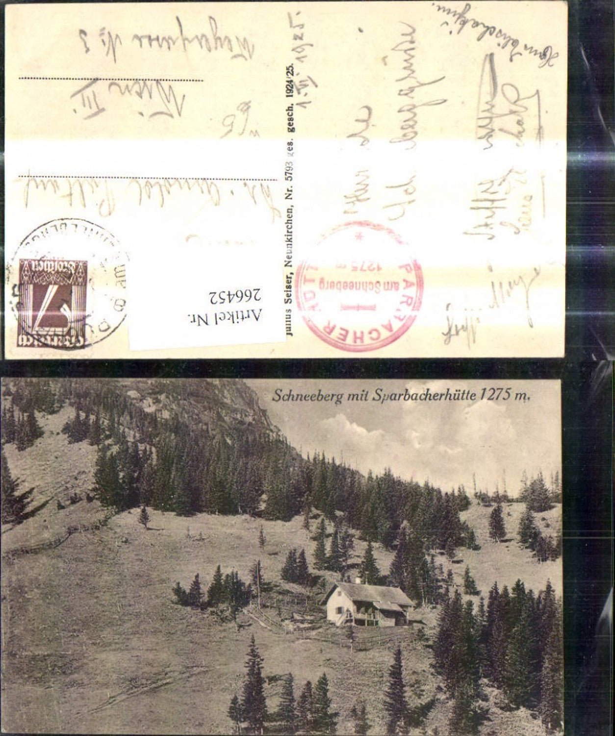 266452,Schneeberg m. Sparbacherhütte b. Puchberg a. Schneeberg