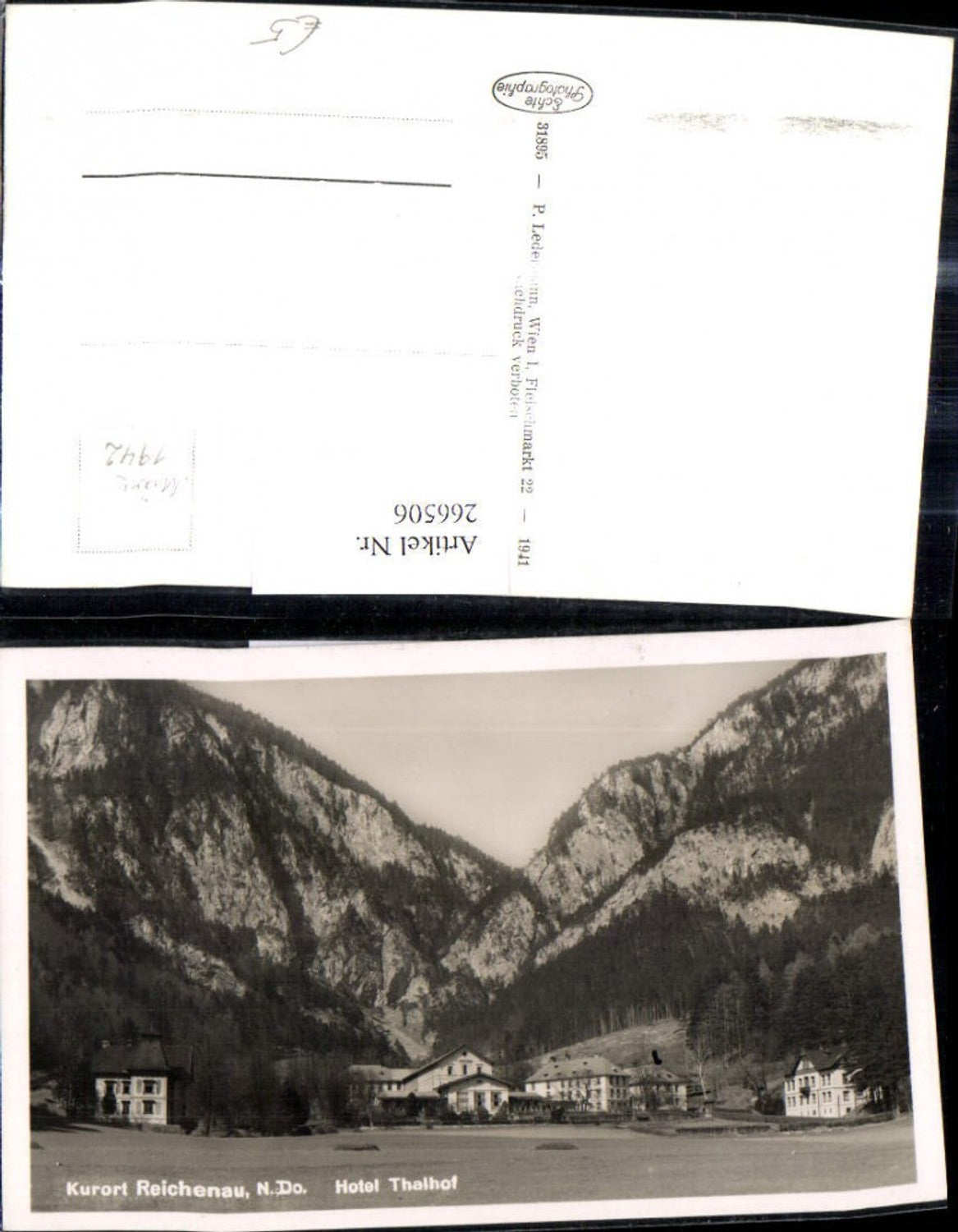266506,Foto Ak Reichenau a. d. Rax Hotel Thalhof