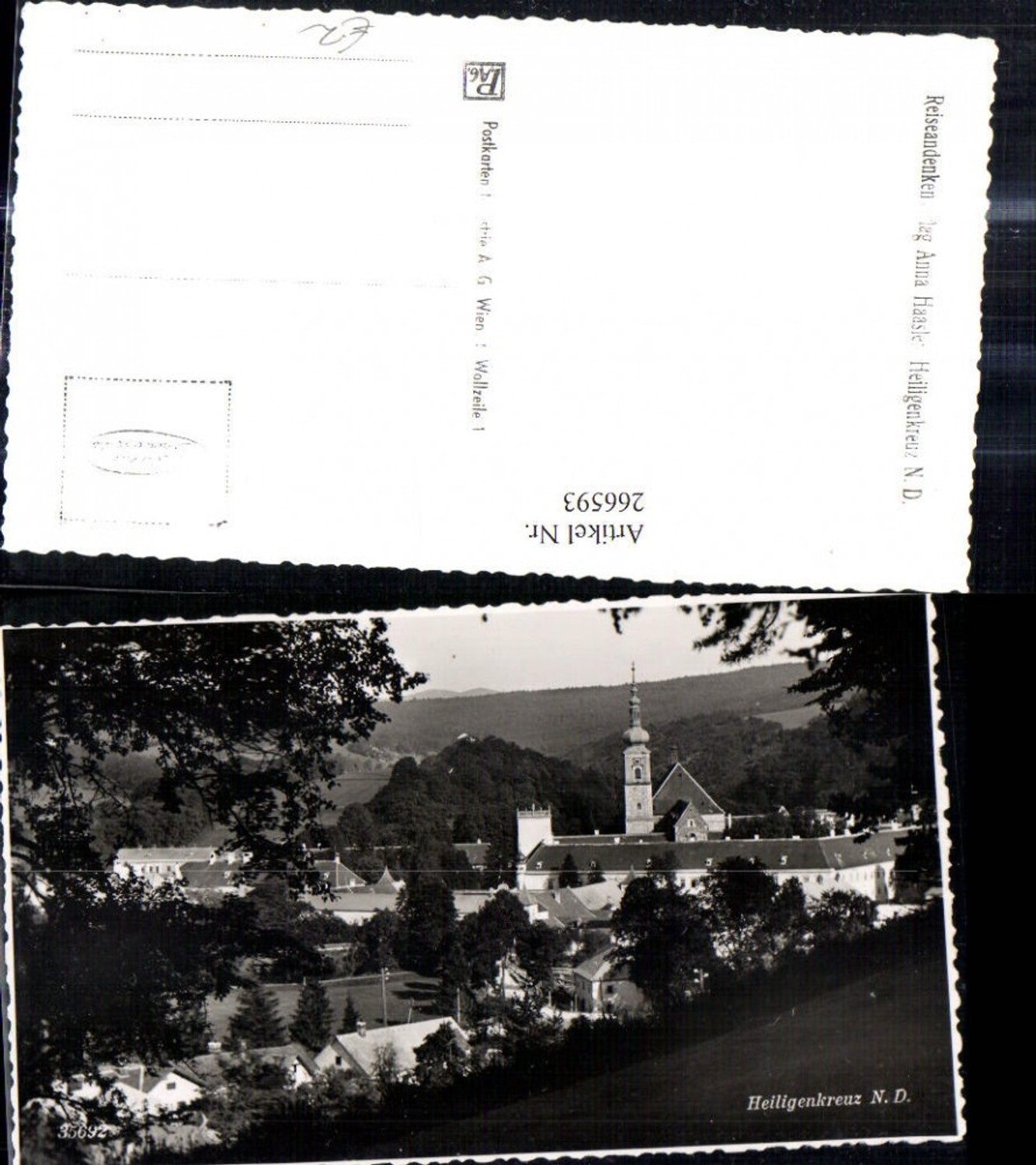 266593,Foto Ak Heiligenkreuz Ansicht Kirche