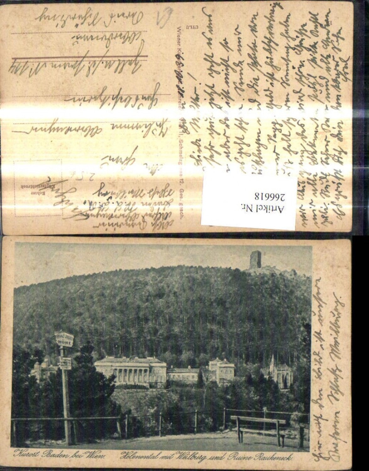 266618,Baden b. Wien Helenental m. Weilburg u. Ruine Rauheneck