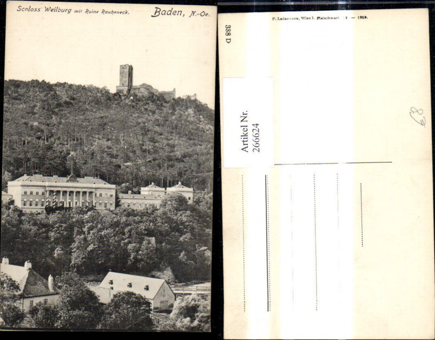 266624,Baden Schloss Weilburg m. Ruine Rauheneck