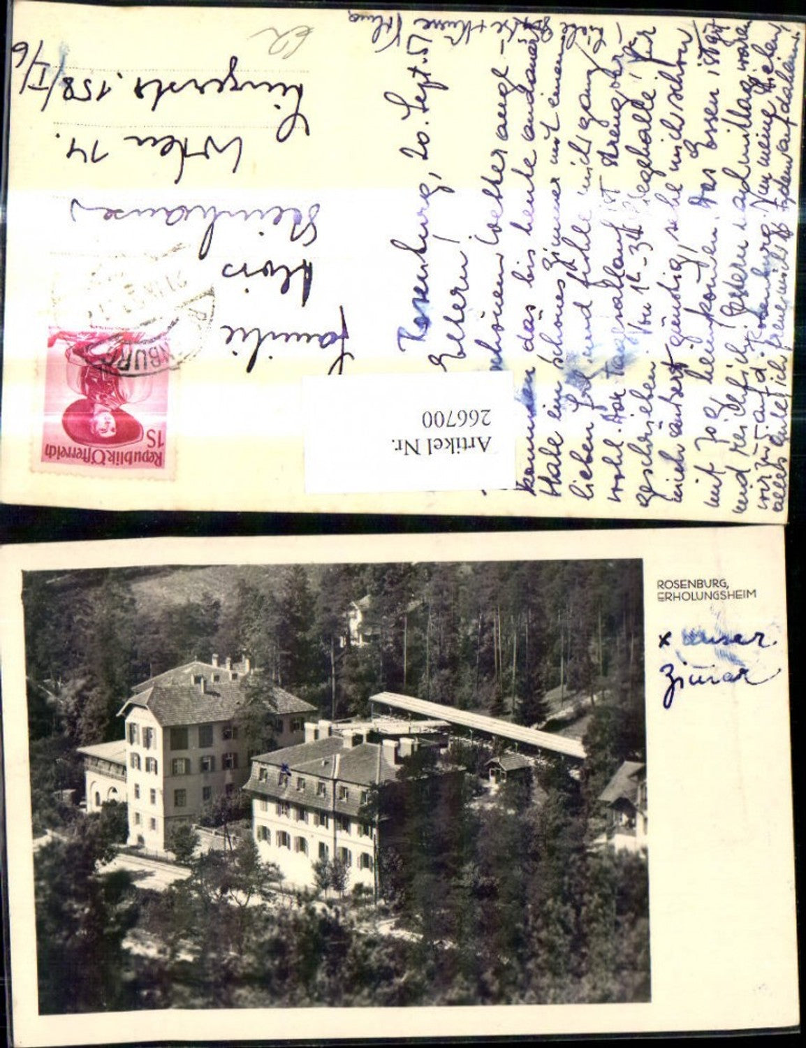 266700,Foto Ak Rosenburg Erholungsheim