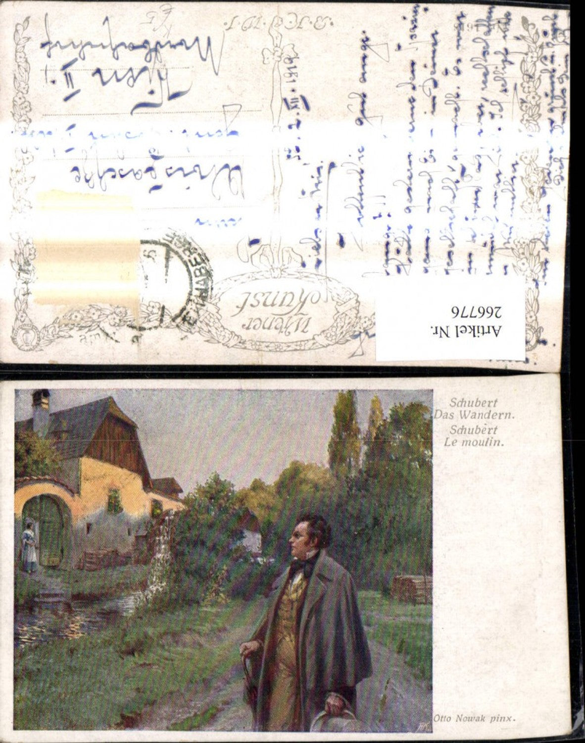 266776,Künstler Ak Otto Nowak Schubert Das Wandern Komponist