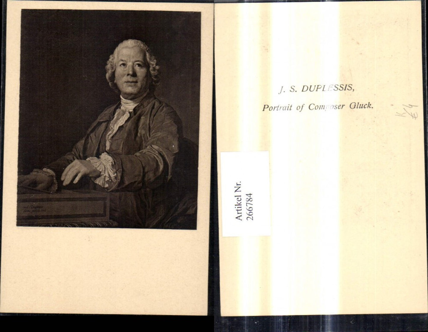 266784,Künstler Ak J. S. Duplessis Portrait of Composer Gluck Komponist