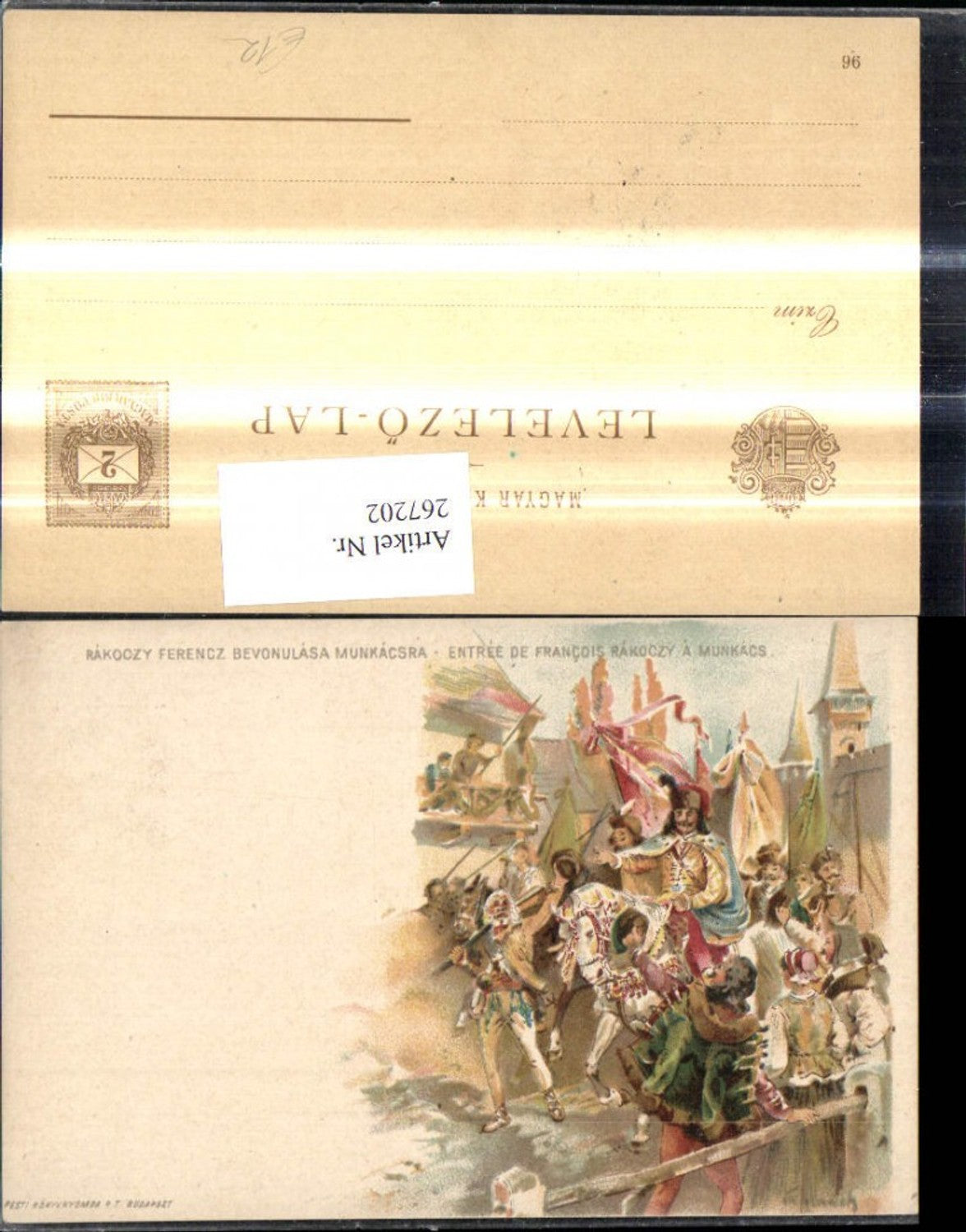267202,Künstler Ak Entree de Francois Rakoczy a Munkacs Geschichte Politik