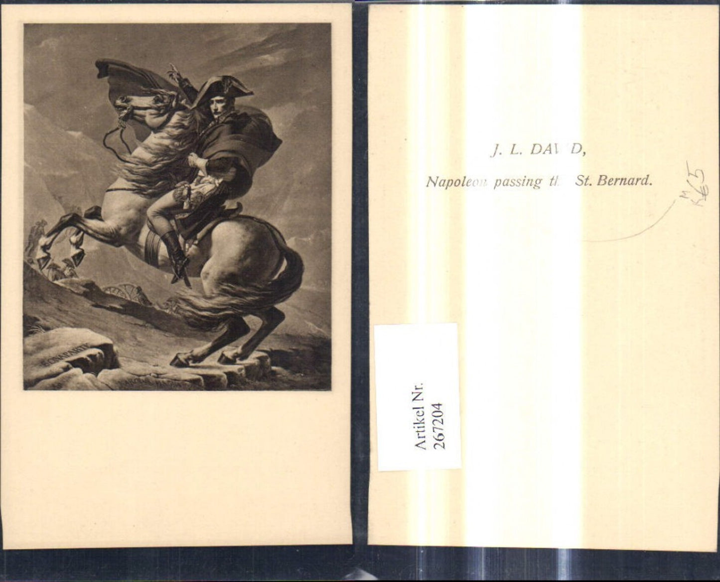 267204,Künstler Ak J. L. David Napoleon passing the St Bernard Geschichte Politik