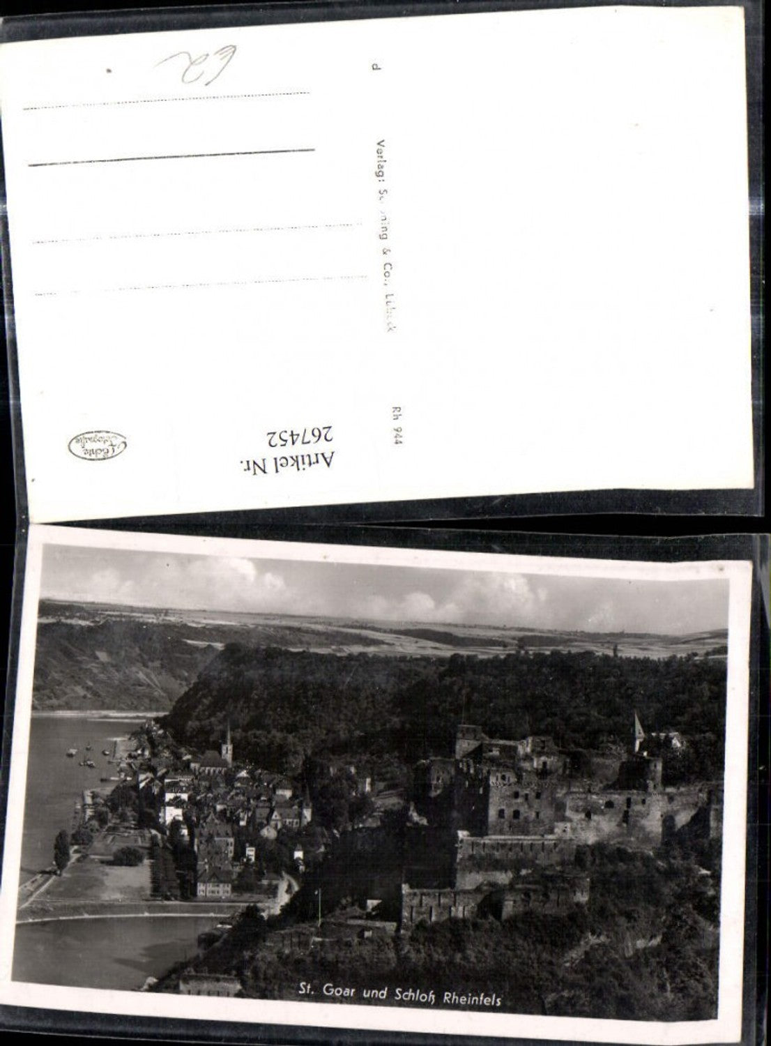 267452,Foto Ak St Goar u. Schloss Rheinfels