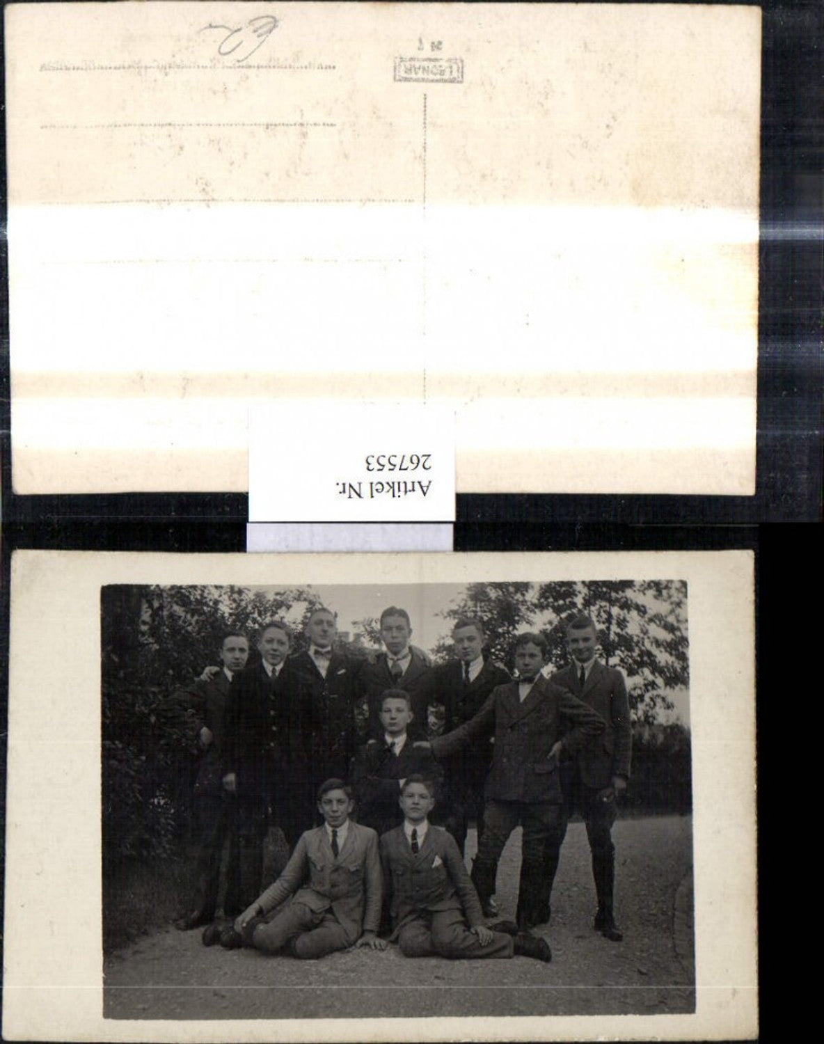 267553,Foto Ak Gruppenbild Männer Anzug