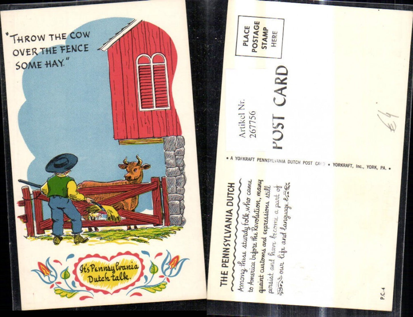 267756,Künstler Ak Bauer füttert Kuh Rind Spruch Scherz Humor