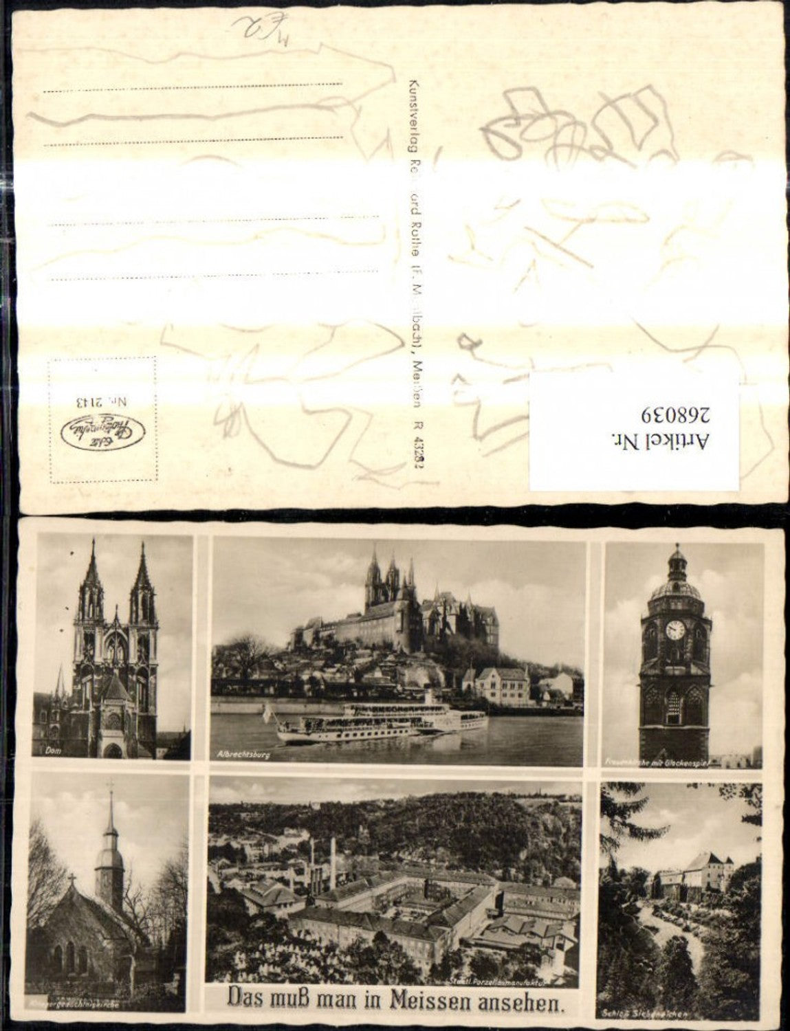 268039,Mehrbild Ak Meissen Albrechtsburg Dom Frauenkirche Schloss Siebeneichen Schiff Dampfer