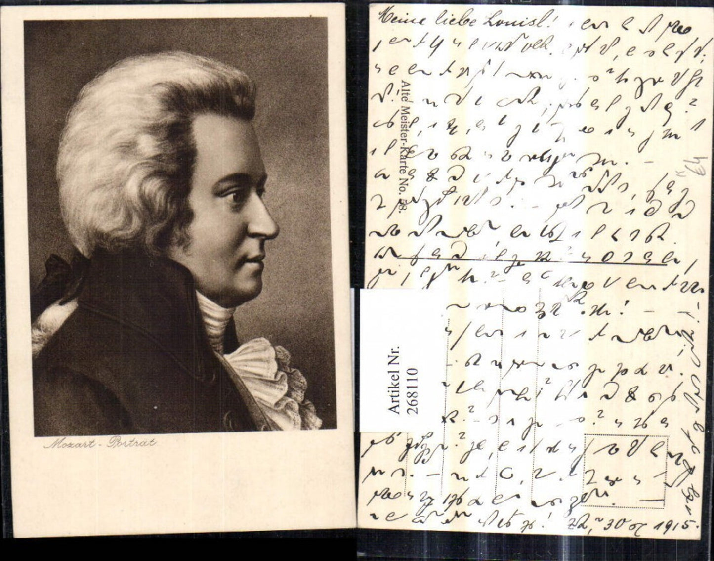 268110,Künstler Ak Mozart Portrait Komponist
