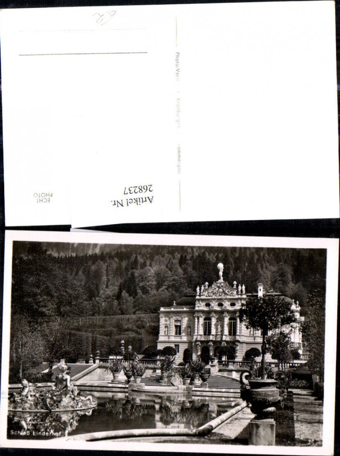 268237,Foto Ak Schloß Linderhof Schloss