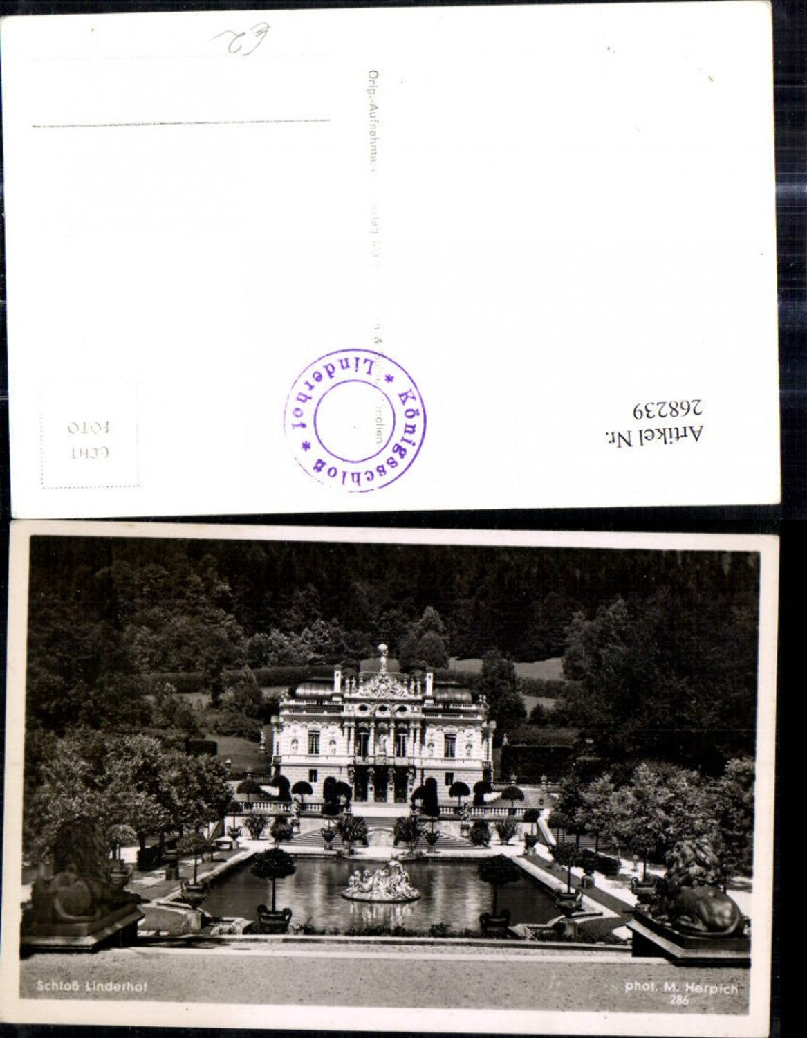 268239,Foto Ak Schloß Linderhof Schloss