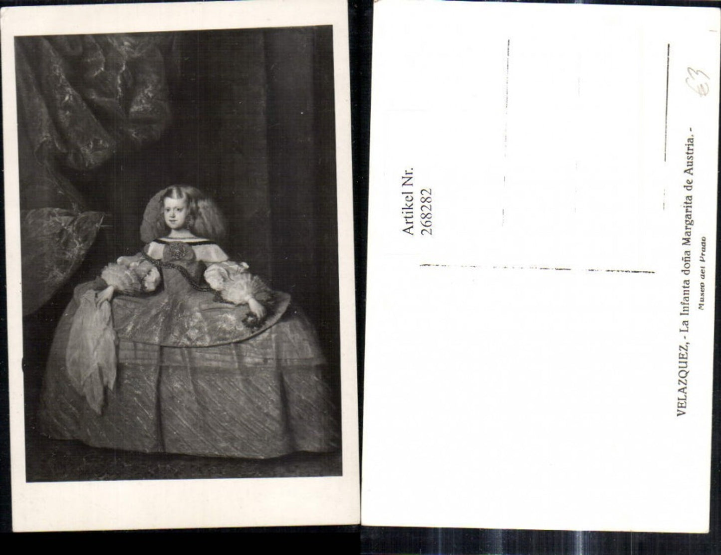 268282,Foto Ak Gemälde Velaquez Margarita de Austria Margarita Theresa von Spanien Adel Monarchie