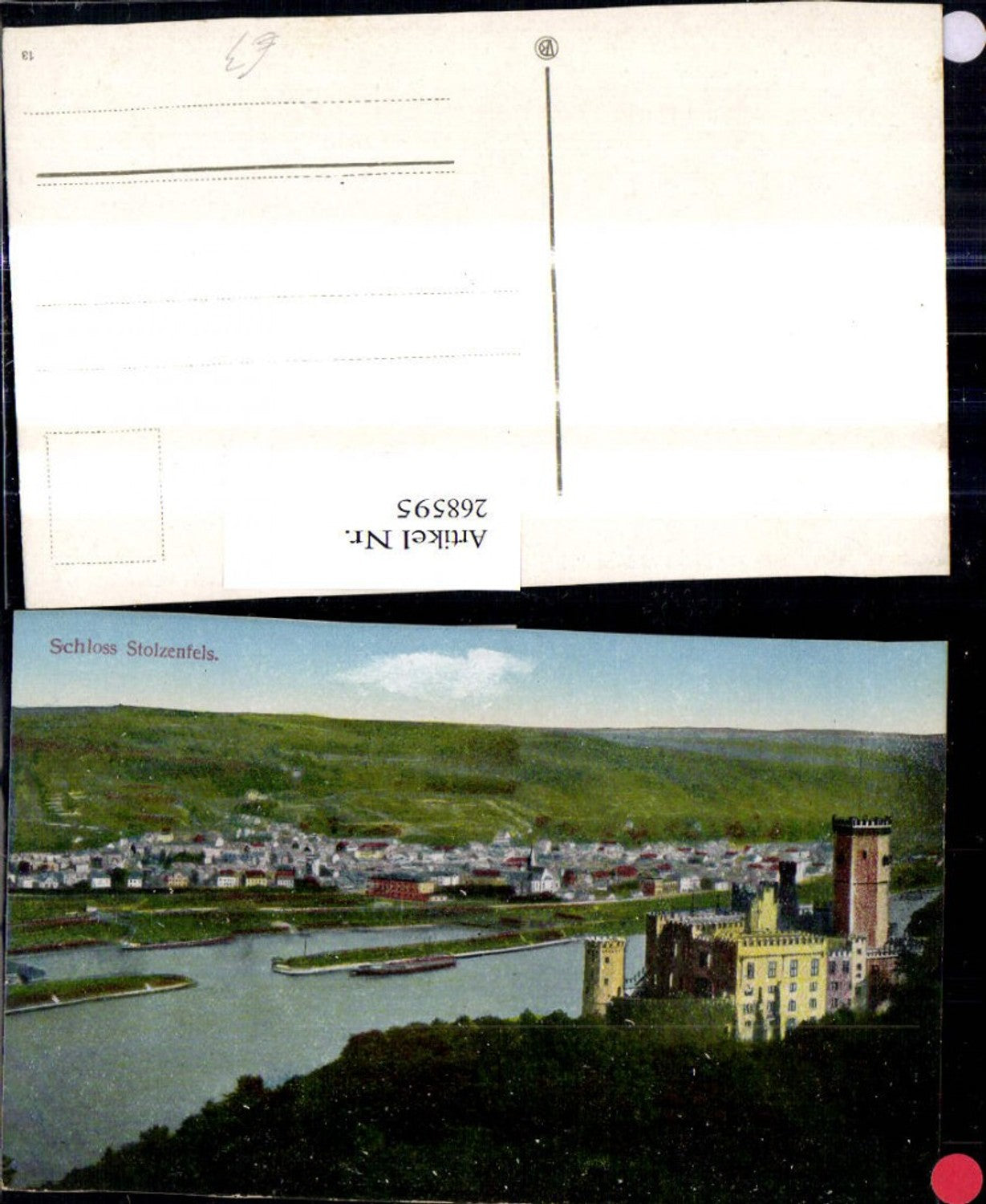 268595,Schloss Stolzenfels b. Koblenz