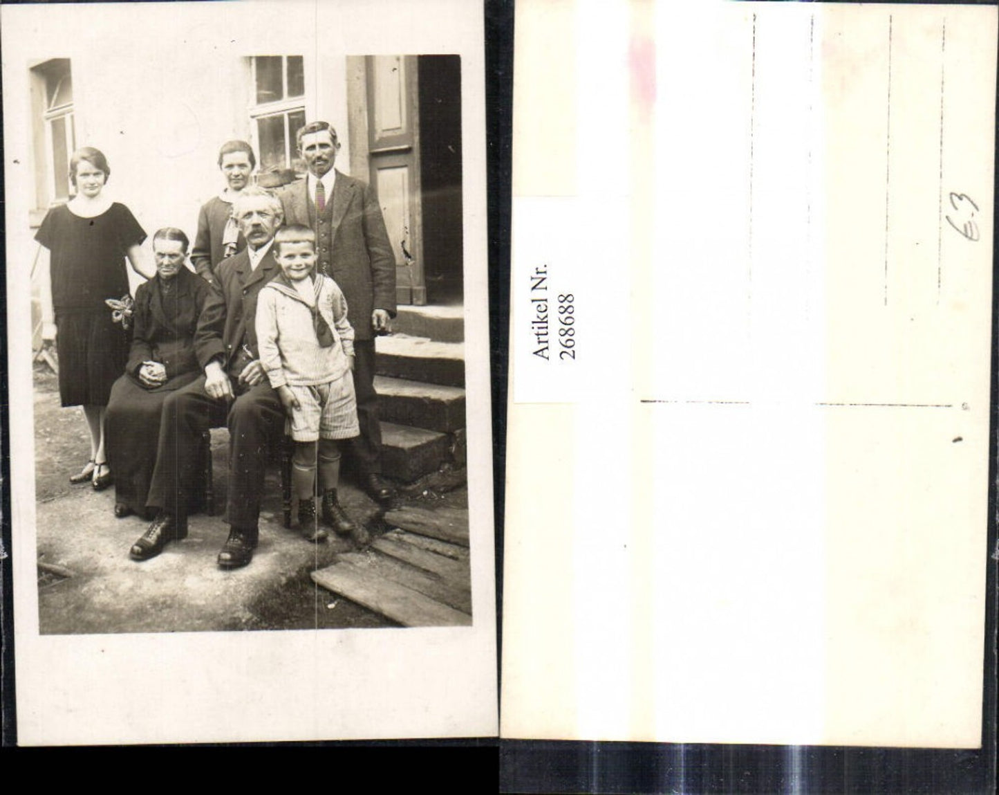 268688, Photo Ak Men in suits Boy Sailor suit Women from house