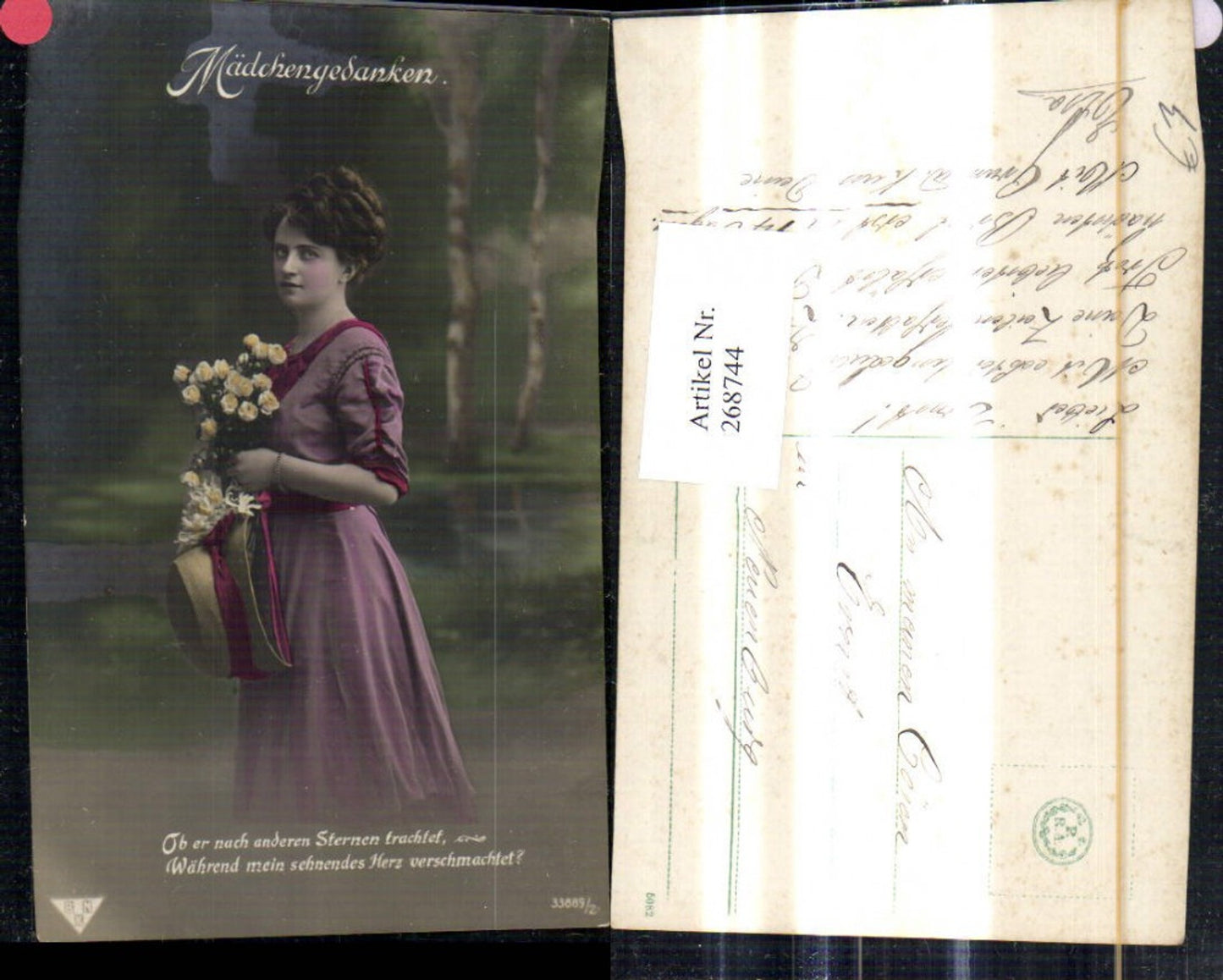 268744,Frau Hut Strohhut Spruch Blumen Blumenstrauß