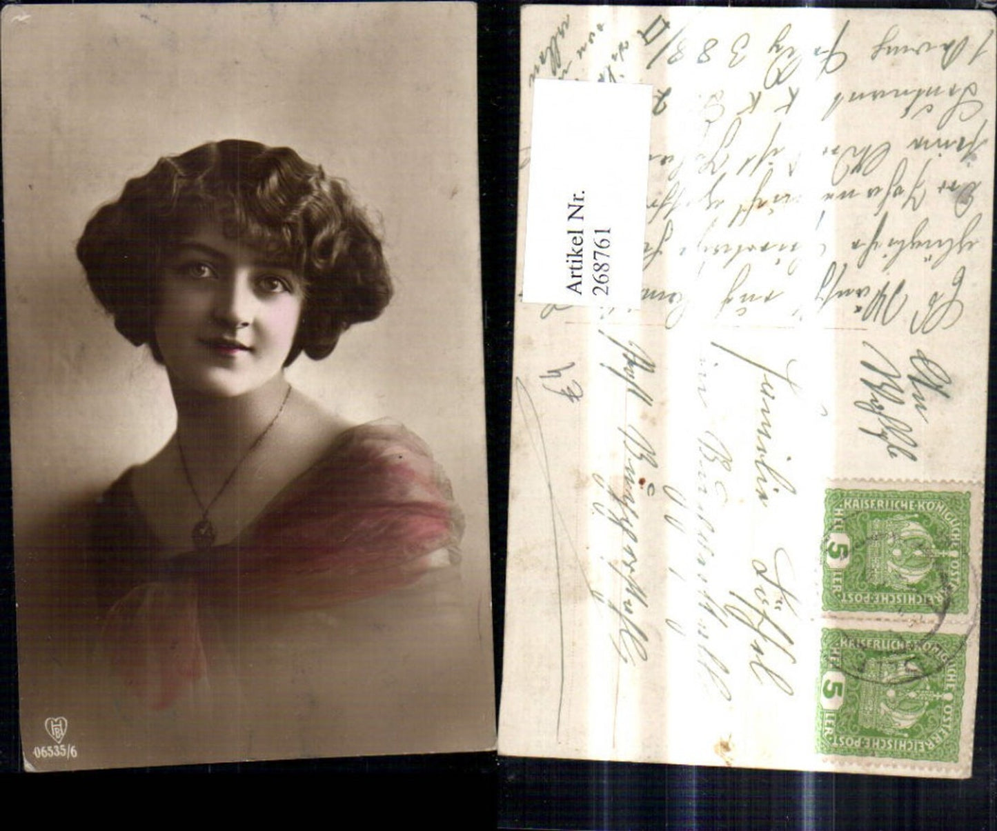 268761,Foto Ak Frau Halskette Schmuck