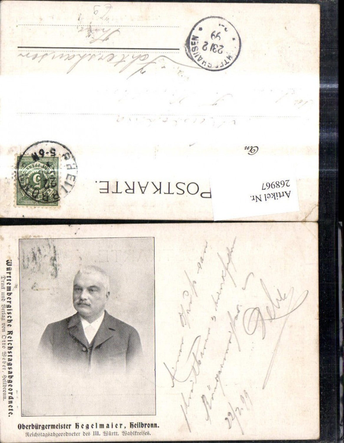 268967,Oberbürgermeister Hegelmaier Heibronn Politiker