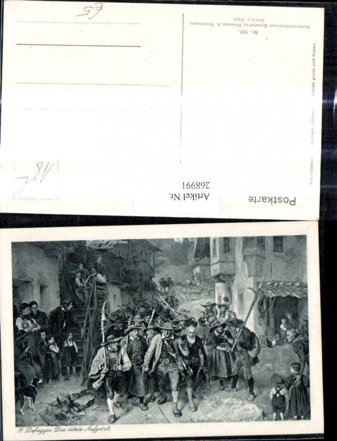268991,Künstler Ak F. Defregger Das letzte Aufgebot Tiroler Freiheitskampf