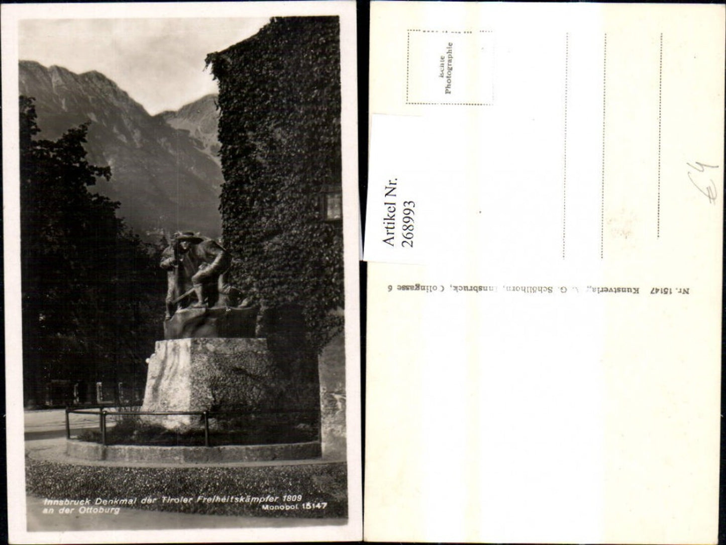268993,Foto Ak Innsbruck Denkmal d. Tiroler Freiheitskämpfer a. d. Ottoburg